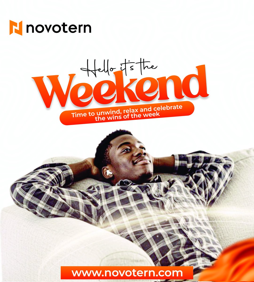 novotern's tweet image. Unwind, breathe, and enjoy the calm you deserve — the weekend is here! ✨
Take a moment to relax, recharge, and celebrate all your wins from the week.

#HelloWeekend #WeekendVibes #RelaxAndUnwind #Novotern #WeeklyWins #RestMode #FeelGoodFriday #RechargeTime