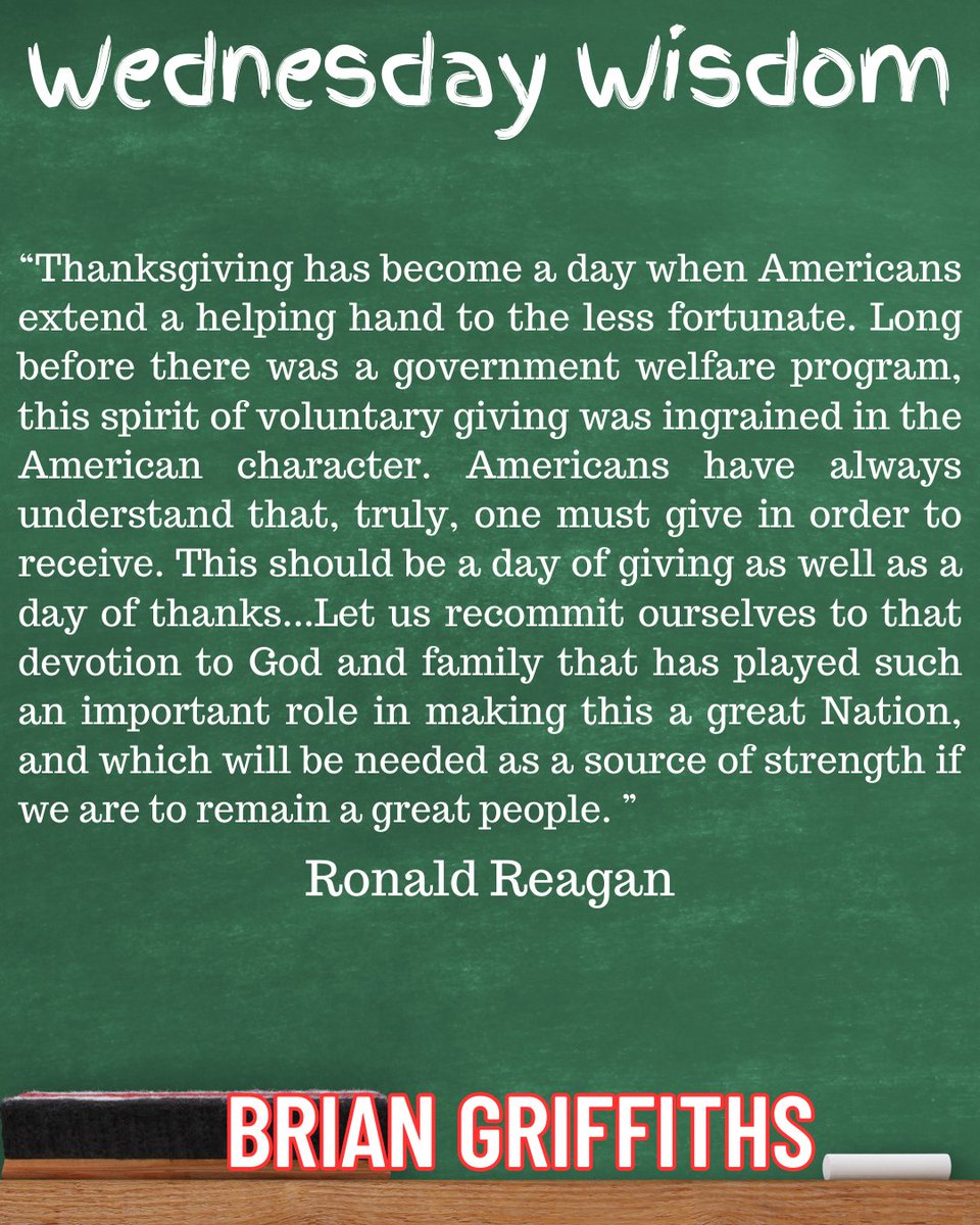 BrianGriffiths's tweet image. #WednesdayWisdom #WednesdayVibe #WednesdayMotivation #Thanksgiving