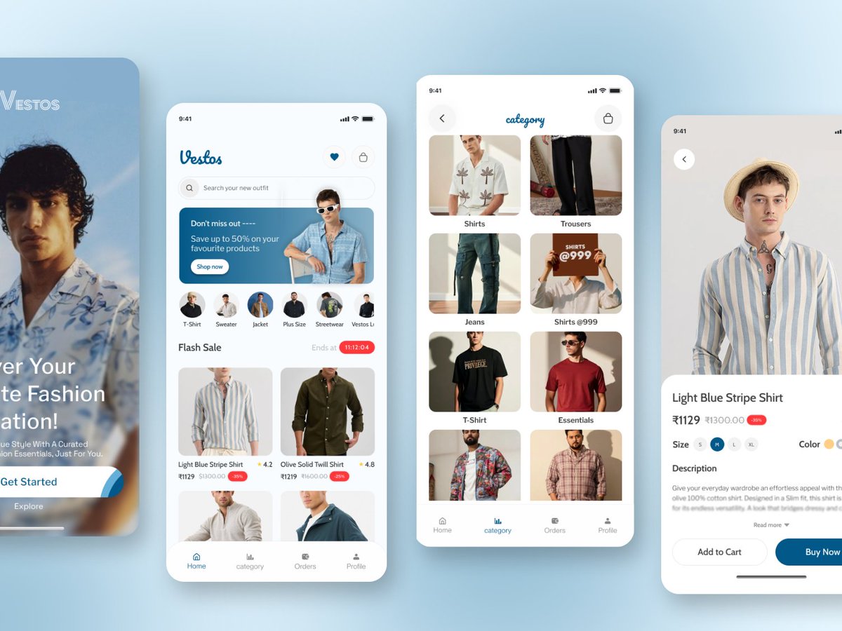 ensuesoft's tweet image. Just dropped Vestos, a clean and thoughtfully designed fashion e-commerce app.
 Focused on clarity, smooth browsing, and a shopping flow that feels genuinely effortless.
#Ensuesoft #UIUXDesign #Figma
🔗behance.net/gallery/239023…
🔗dribbble.com/shots/26799653…
🔗linkedin.com/posts/ensuesof…