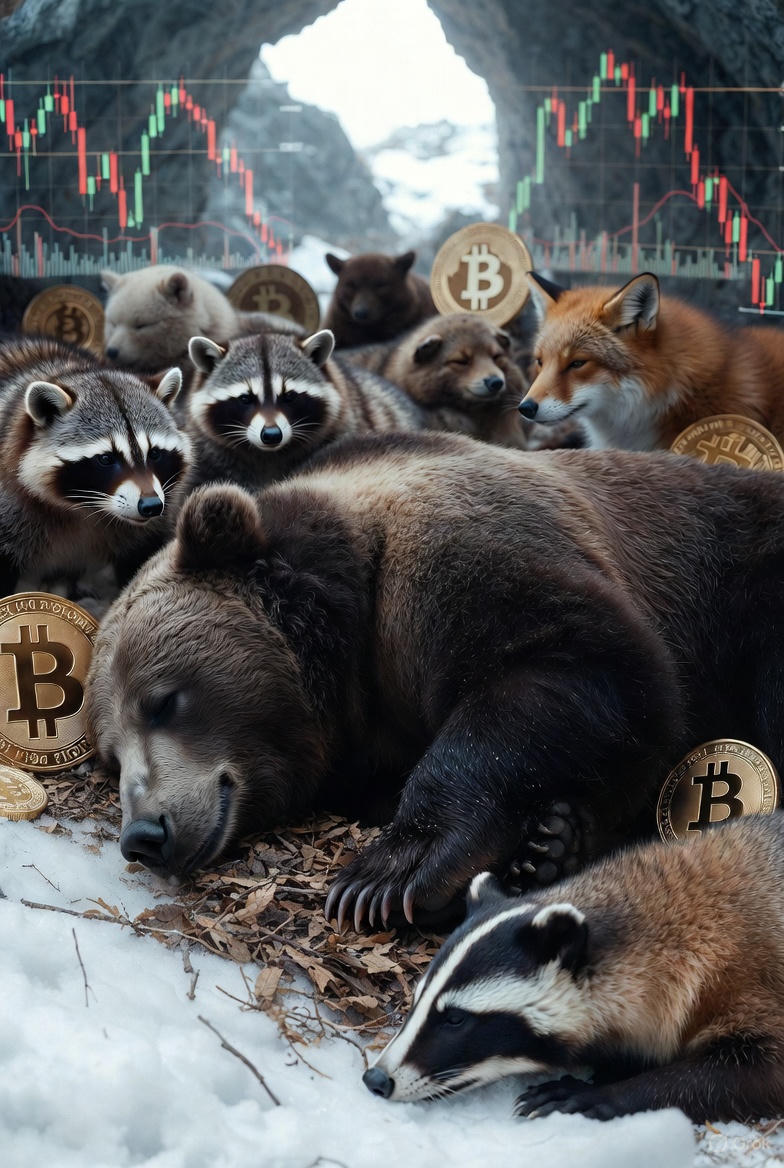 Slompy007's tweet image. Imagine this 60-second reel blowing up:
Cartoon coins turning into bears 🐻
BTC = grizzly
ETH = polar bear
SOL, ADA, DOGE = sleepy cubs
They all march into an icy cave labeled “Cold Wallet”
Snow falls, screen fades to black… #HIBERNATE #HIBERNATION @ETH @solana @avax @cardano