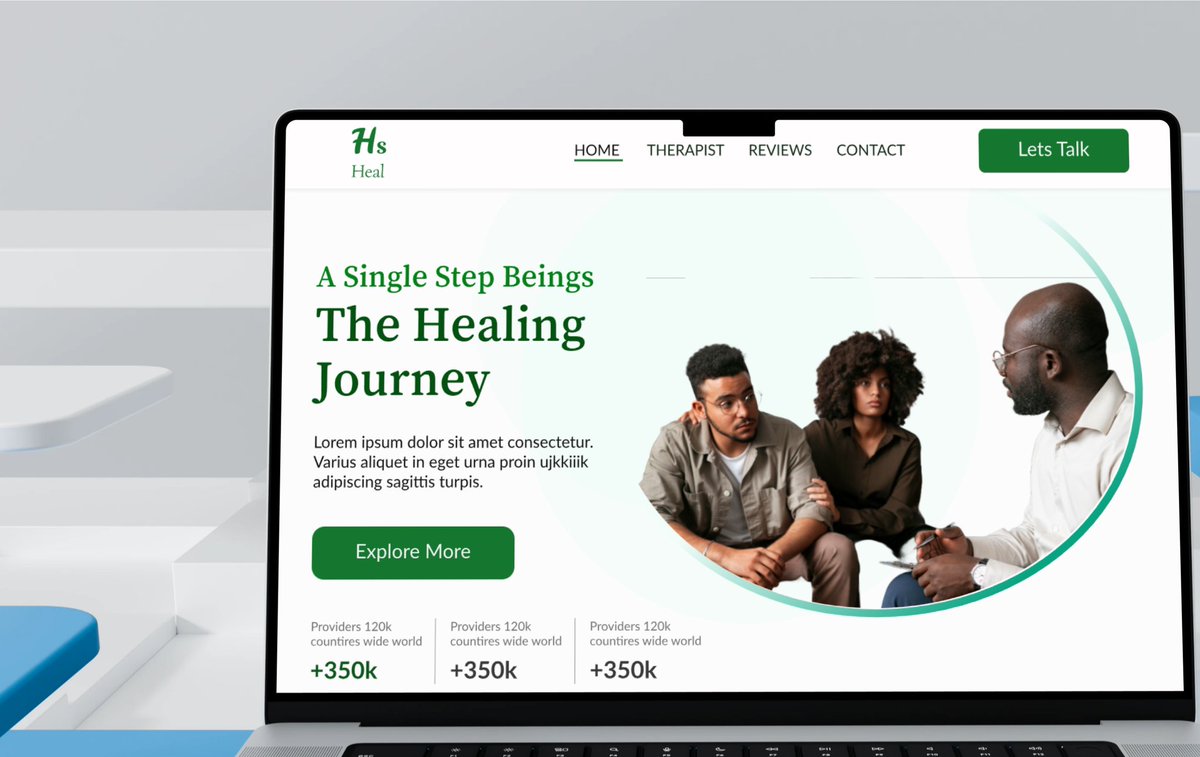 ChiomaGraham's tweet photo. Online Health Therapy UI 🧠💬*

Today’s focus is clarity
.  
In therapy platforms, users need *calm, not clutter*.

So I stripped it down to only what matters:
– Clean layout  
– Clear CTAs  
– Simple booking process

Because in health design, *clarity heals.  
#UXDesign https://t.co/nkDcDp4QLl