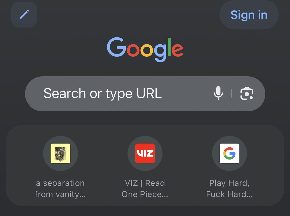 this is what my browser homepage looks like btw 
i’m kinda just like “yeah leave those there good idea”