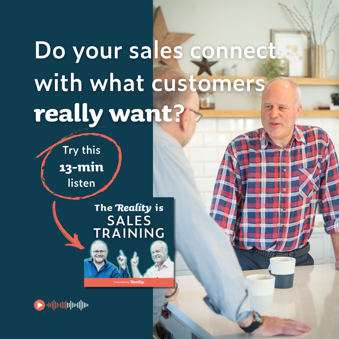 Still pitching features? Try this instead 👉🏻 The Reality is Sales Training shows you how to build VAPs – Value Added Propositions – that link what you offer to what your customer says they want. 🎧Listen on your favourite podcast app. #SalesTraining #ValueSelling #SalesTips