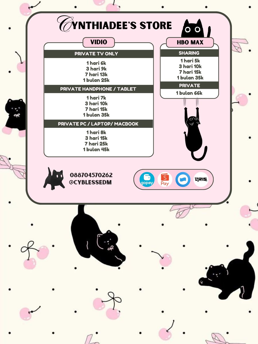 cyblessedm's tweet image. ⢠⢶⣄⠀⣠⡶⡄      ☁️ avail all e-wallet  &amp;amp;  qris 
     ⠸⣄⣘⣶⣧⣀⠇     since   ✿   ꒱   march  2O23 
       ⠰⣿⠁⢿⣷⠀      full garansi 𓊆3OOO+ testi𓊇
        ⠈⠚⠀⠘⠁⠀     ‧₊˚  💌  wa  :  tiny.cc/ibizzz