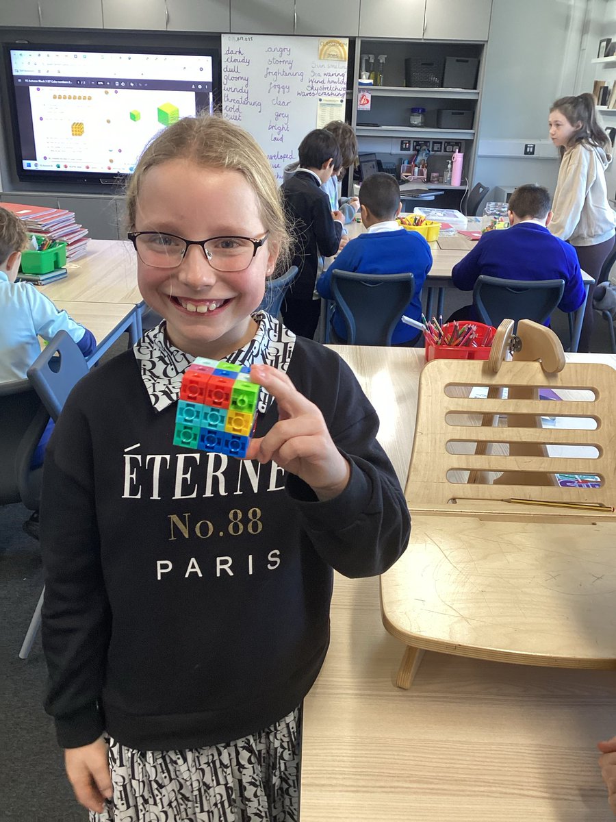 StCuthbertsPri's tweet image. Year 5 working hard in Maths this morning, we focused on cubed numbers and used linking cubes to help us visualise them. 🧮 ➕✖️➗ #StCuthbertsMaths