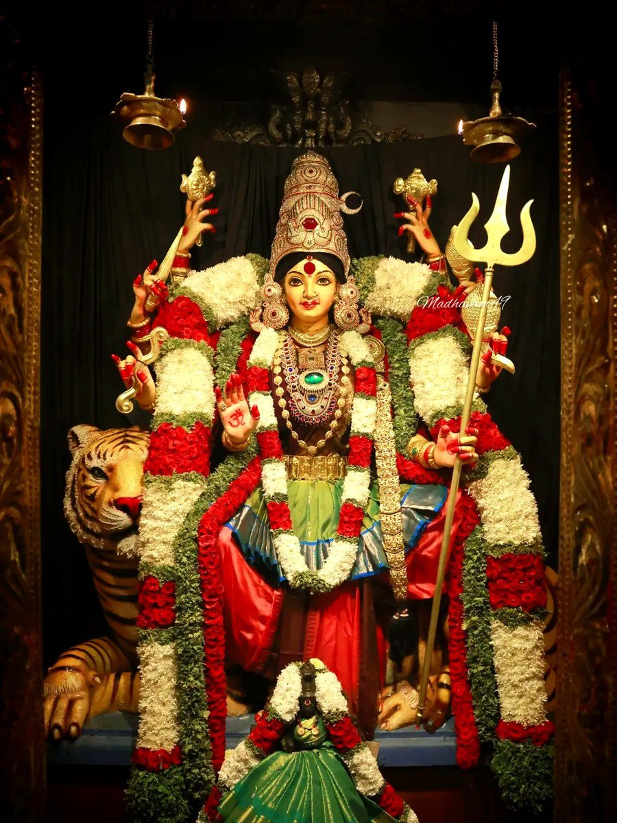 विश्वानि नो दुर्गहा जातवेदः सिन्धुं न नावा दुरितातिपर्षि।
अग्ने अत्रिवन्मनसा गृणानोऽस्माकं बोध्यविता तनूनाम्॥

She's the epitome of strength, the destroyer of all difficulties. Bow down before her; she will take you across the boat of your life. 

#FridayVibes #MaaDurga #Shakti