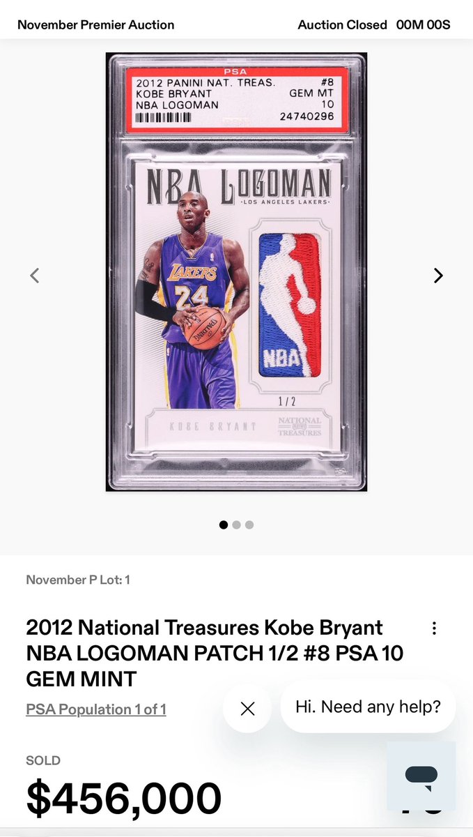 0xyoshitaka's tweet image. A Kobe Logoman PSA 10 just sold for $456k 🤯

Real world collectibles are exploding while crypto is bleeding out rn.

The next wave is simple
onchain liquidity for physical assets
real collectibles with real demand.

The infrastructure is already here!
Cash App, Western Union are…