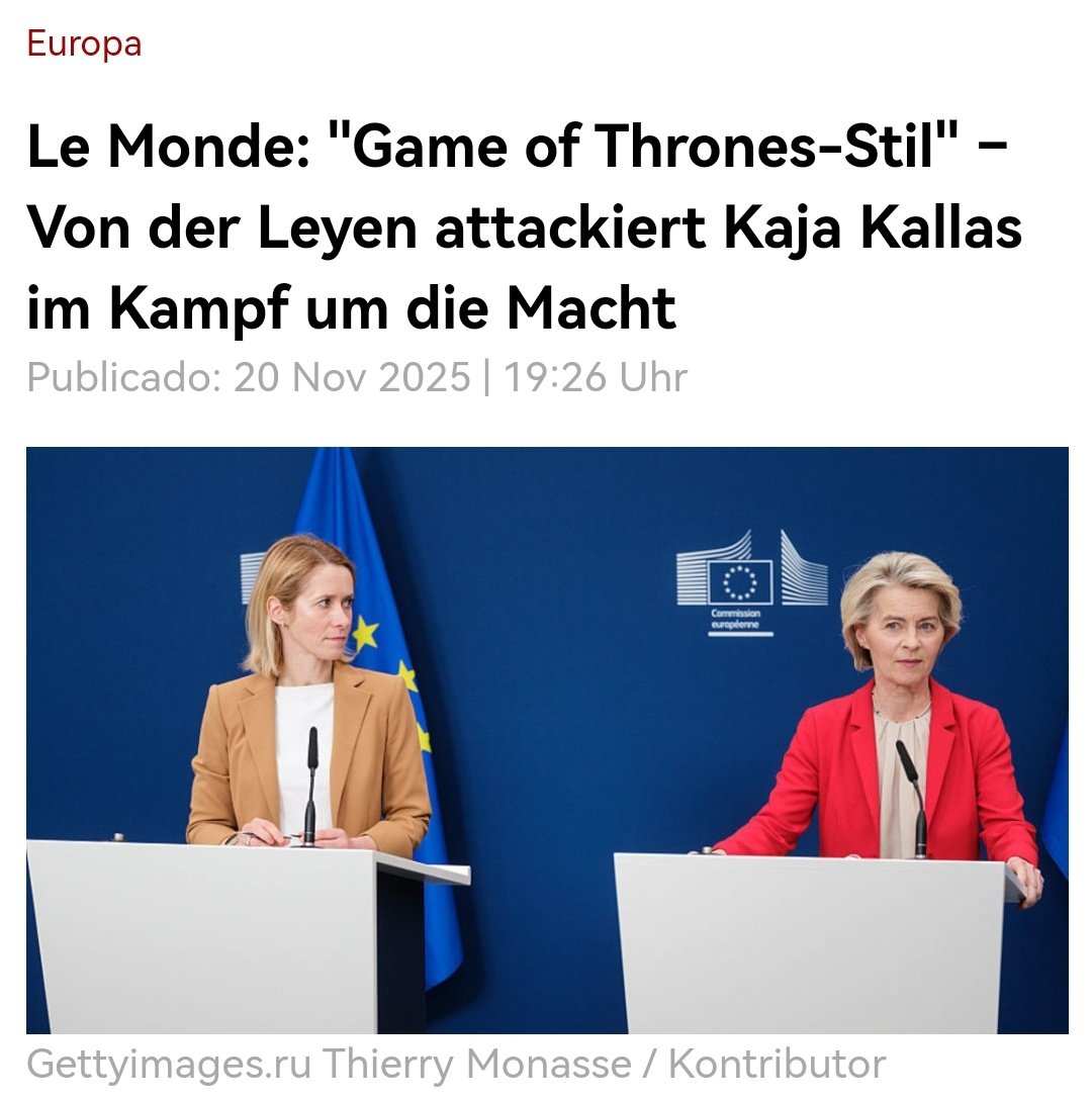 Le Monde: "Game of Thrones-Stil" – Von der Leyen attackiert Kaja Kallas im Kampf um die Macht de.rt.com/europa/262332-…
