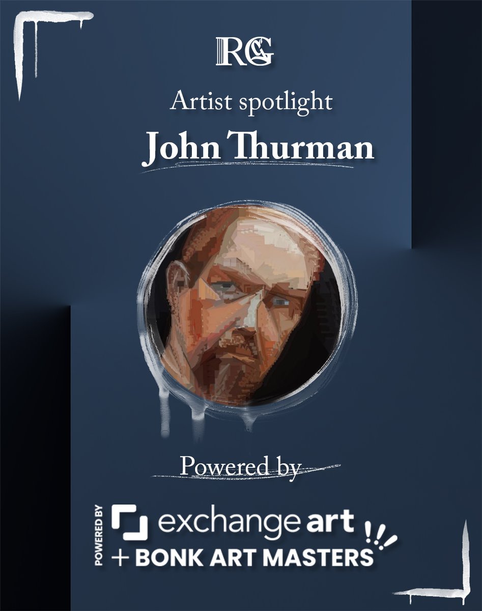 Artist highlight on <a href="/exchgART/">Exchange Art</a> 
<a href="/John_Thurman_1/">John Thurman</a>

while some preserve reality. 
John fractures it, then repaints it. 
he works where glitch and brushstroke meet, 
where the digital misfires and the human hand steadies the chaos. 
what emerges isn’t distortion, It’s revelation.