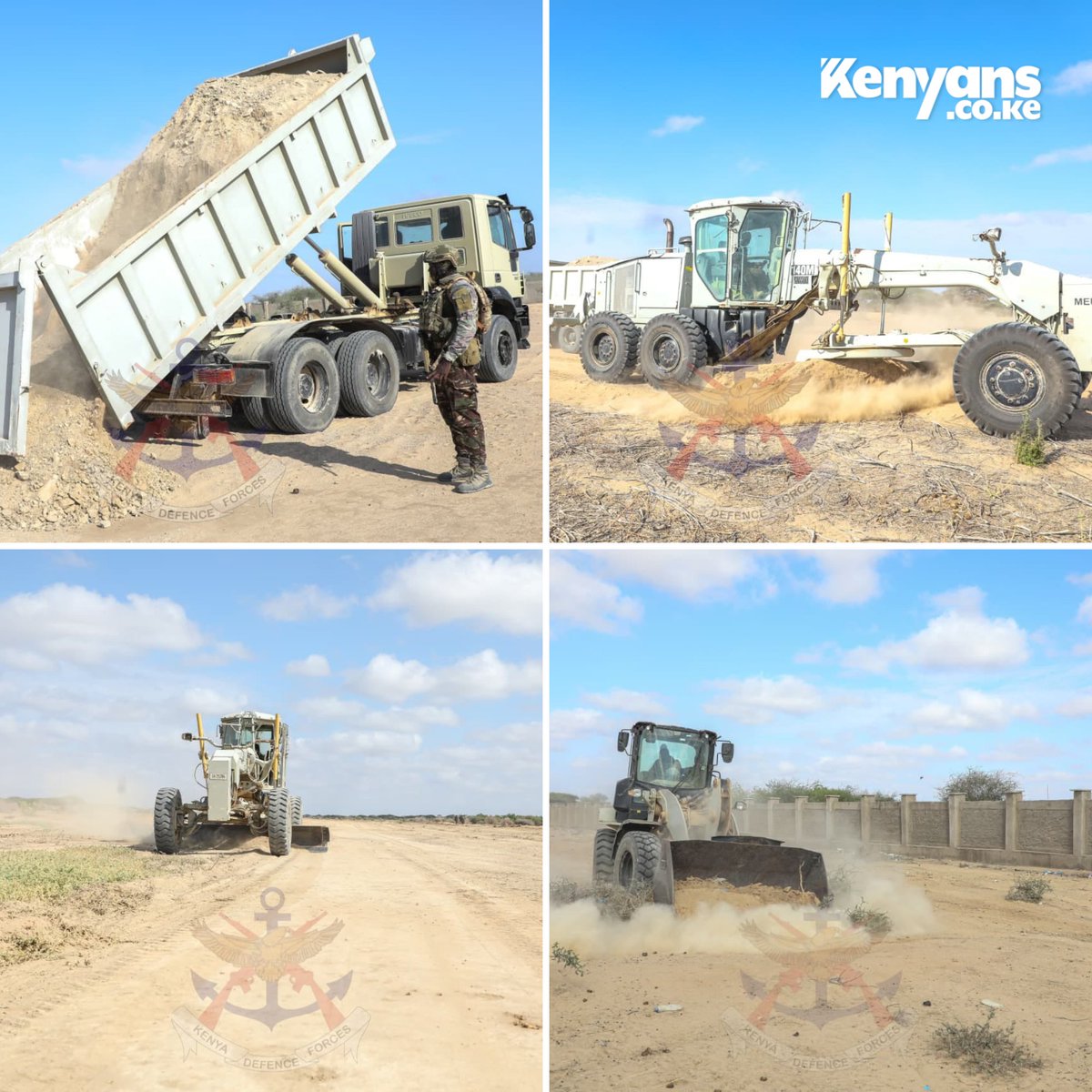 KDF officers deployed in Somalia renovate Dhobley Airstrip
