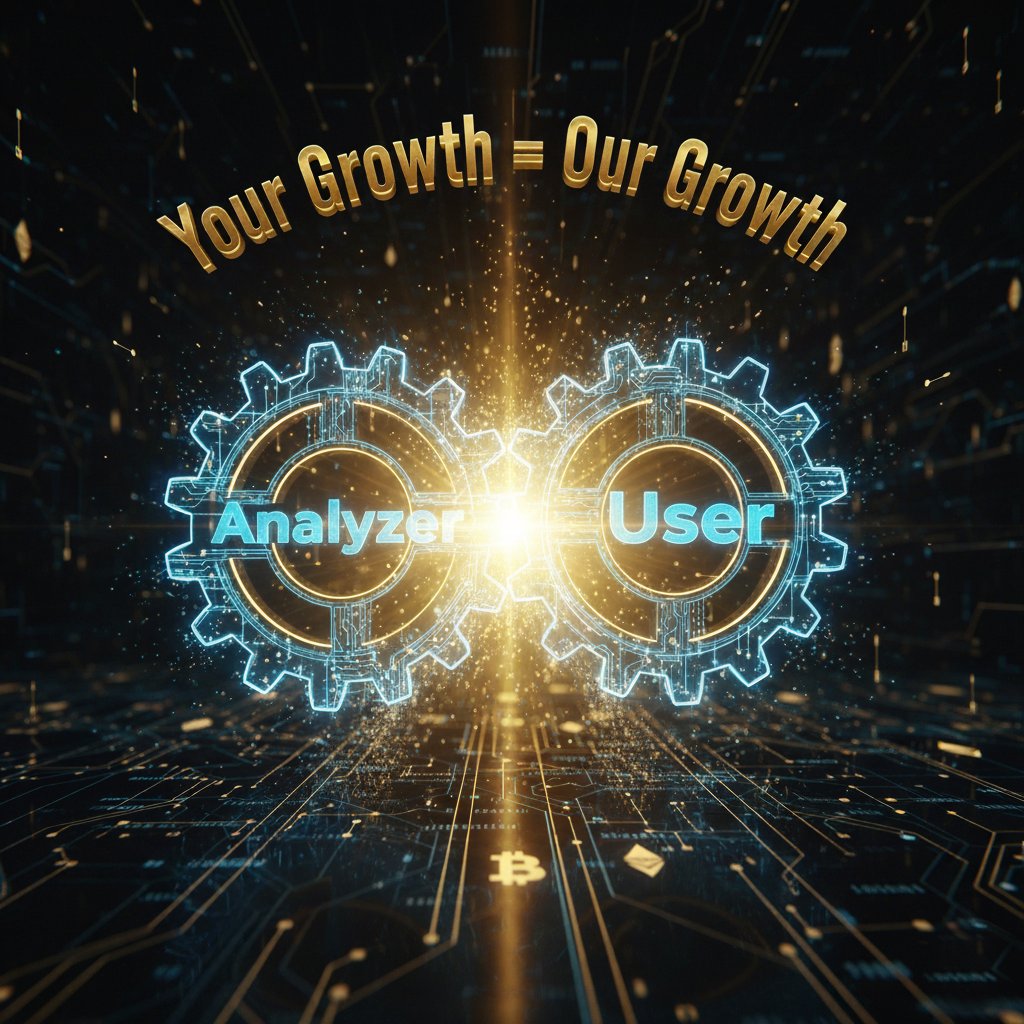 WileyJones1995's tweet image. You&apos;re Not Just a User, You&apos;re a Partner. 🤝

Welcome to a new model: Analyzer &amp;amp; You.

Our 100% referral program is our commitment to shared success.

Your growth = Our growth.🚀

It&apos;s that simple.
🌐 analyzer.finance

#Collaboration #Analyzer