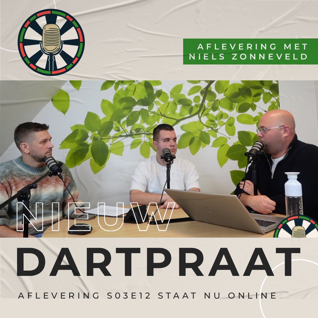 🎙️ 𝗗𝗮𝗿𝘁𝗽𝗿𝗮𝗮𝘁
🎧 Seizoen 3 | Aflevering 12
🎙️ Met Niels Zonneveld

👹 De PDC creeert monsters
🤬 Deze speler haat de ProTour
🧙‍♂️ We komen niet van Whitlock af
⭐️ 13-jarige 9-darter
😬 Wade ongemakkelijk

🎧 📺 Dartpraat.nl