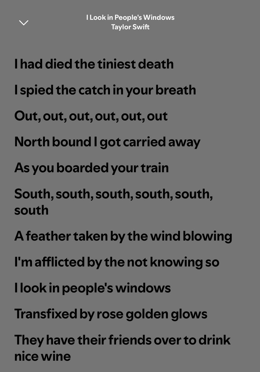 underrated lyrics on an underrated song about an underacknowledged but formative life experience