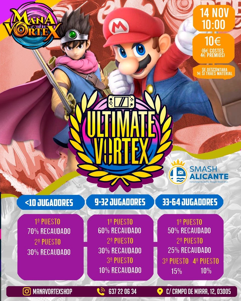 ‼️🔥 ¡Un MENSUAL salvaje ha aparecido! 🔥‼️

🏆 𝐔𝐋𝐓𝐈𝐌𝐀𝐓𝐄 𝐕𝐎𝐑𝐓𝐄𝐗 #17 Volvemos a Casa Ed.
🗓️ 14 DE DICIEMBRE - ⏰10:00 AM
📌 MANA VORTEX, ALICANTE
👤 SINGLES Cap: 48
💰 INSCRIPCIÓN: 10€ 

✍️ ¡APÚNTATE YA! → start.gg/UVortex17