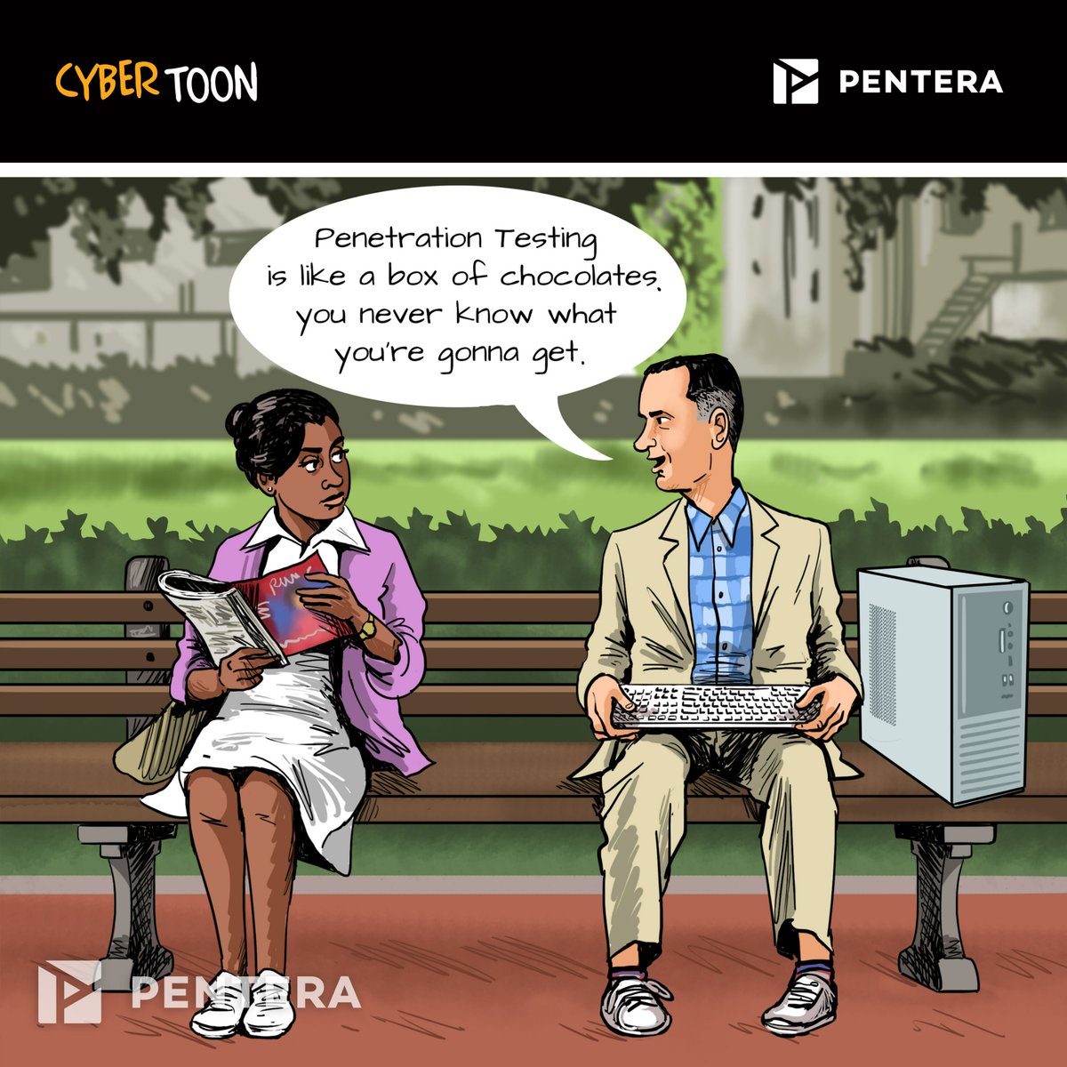 penterasec's tweet image. 𝗣𝗲𝗻𝗲𝘁𝗿𝗮𝘁𝗶𝗼𝗻 𝘁𝗲𝘀𝘁𝗶𝗻𝗴 𝗶𝘀 𝗹𝗶𝗸𝗲 𝗮 𝗯𝗼𝘅 𝗼𝗳 𝗰𝗵𝗼𝗰𝗼𝗹𝗮𝘁𝗲𝘀 - 𝘆𝗼𝘂 𝗻𝗲𝘃𝗲𝗿 𝗸𝗻𝗼𝘄 𝘄𝗵𝗮𝘁 𝘆𝗼𝘂’𝗿𝗲 𝗴𝗼𝗻𝗻𝗮 𝗴𝗲𝘁. 

Just like Forrest Gump’s famous line reminds us that life is full of surprises, so is your IT infrastructure. 

Hidden…