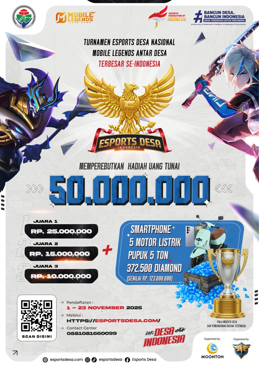 sincerely842's tweet photo. Turnament mobile legend  Kementerian Desa, PDT. bersama Pejabat Kemeterian dan Artis Nasional Rafi Ahmad .

#LombaMobileLegend
#JuaraMobilLegndvsArtis
#JuaraEsportVSPejabat

@prabowo
@YandriSusanto
@ArizaPatria https://t.co/TCwY2MfPY9