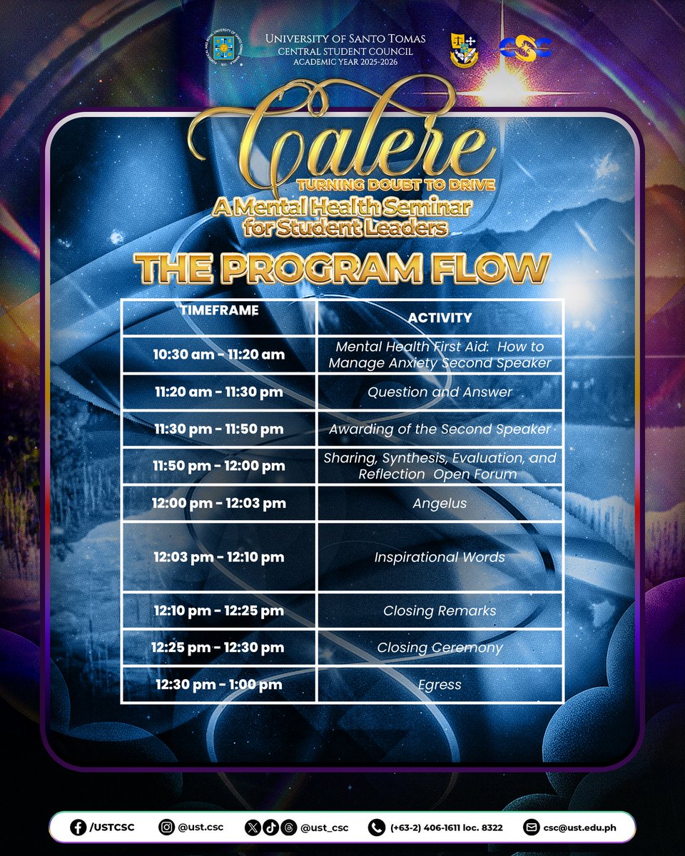 ust_csc's tweet image. For registration, you may scan the QR Code or access the link below:

forms.gle/UZP2JndVD6BWvg…



#CALERE2025
#TurningDoubtToDrive
#CSC2526

Board By: Marti Espirity
Caption By: Eunice de Vera