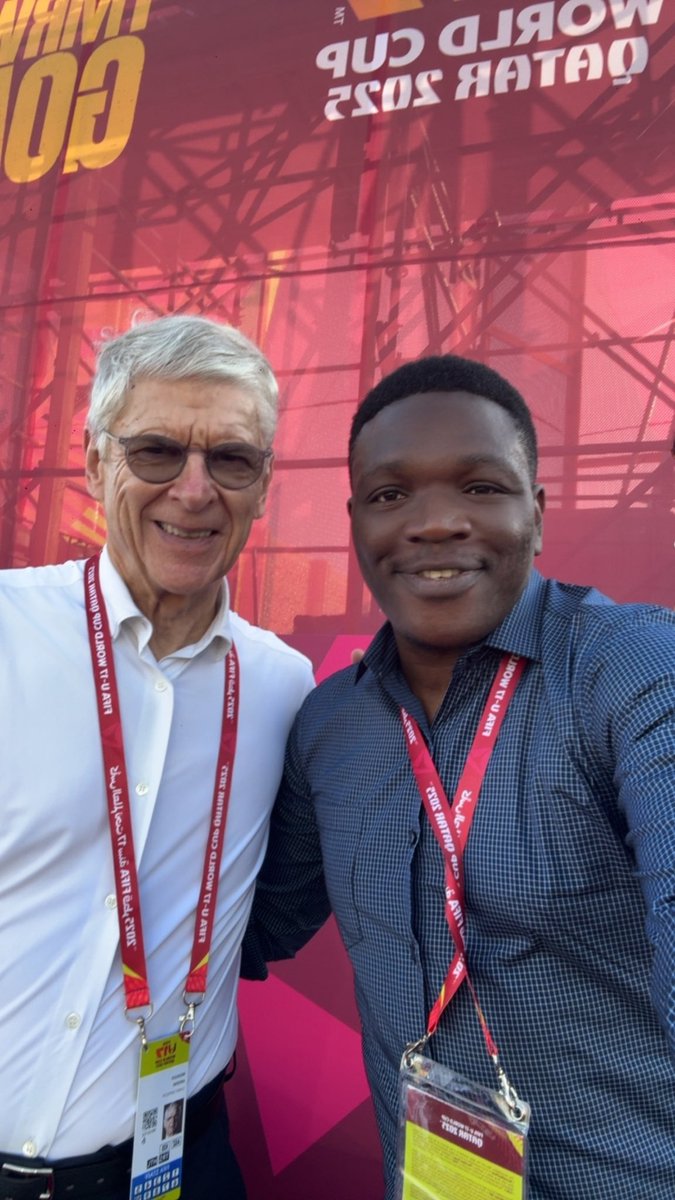 sportingshina's tweet image. I’m kicking off my coverage of the U17 World Cup Qatar 2025 with the quarter-final clash between Austria and Japan. The legendary Arsène Wenger is here alongside me. ❤️#U17WC
