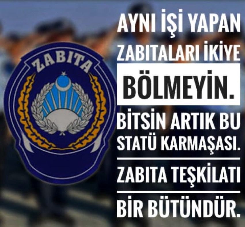 Belediyeler de istihdam edilen belediye şirket işçilerinin Meslek kodlarında temizlik işçisi, beden işçisi,büro personeli, destek personeli, yazıyor ama zabita memurluğu yapıyoruz sayın bakanim...<a href="/isikhanvedat/">Prof. Dr. Vedat Işıkhan</a> <a href="/fethigurer/">Ömer Fethi Gürer</a>

 Evrim akın #deprem sedat Peker araplar Milli eğitim Son