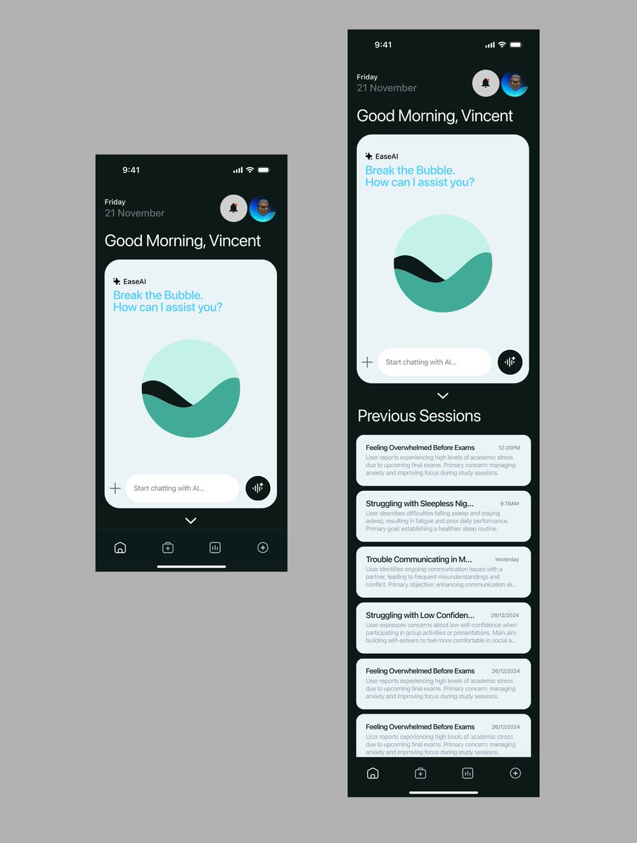 Budo10_'s tweet image. Designed #EaseAi with a strong focus on clarity, consistency, and user experience.
Since most people work with AI chatbots for daily tasks, the interface was crafted to feel the welcome screen, chat screen and profile screen. while still giving users room to explore powerful AI.