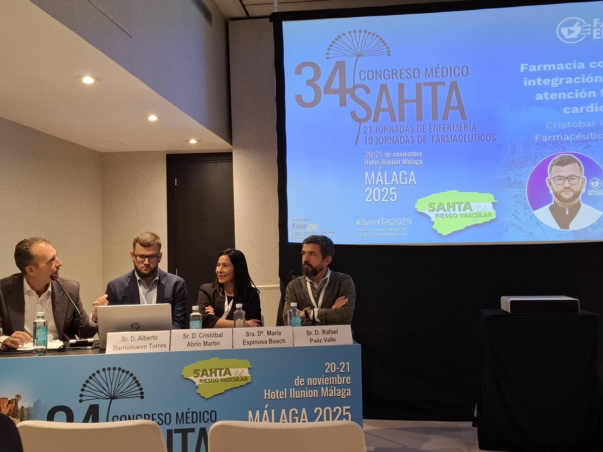 SaludAPMalaga's tweet photo. 34 Congreso Médico #SAHTA (Sociedad Andaluza de Hipertensión y Riesgo Vascular). 
Activa participación de @FarmaciaAPMalaga. 
Más información: https://t.co/TdtLcFDb0J
@saludand https://t.co/0FlweurEXR