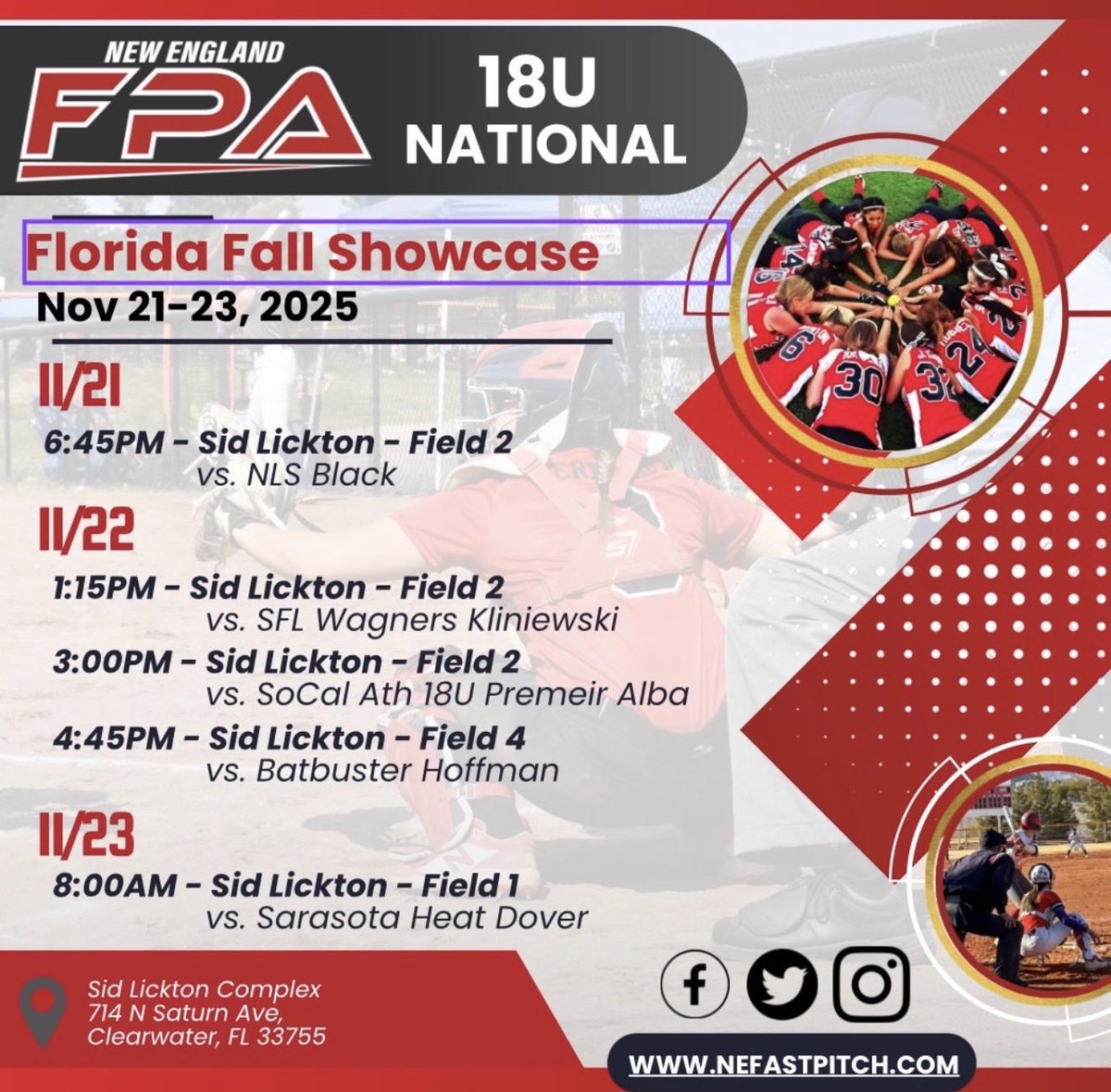 18u National Headed to FL to soak up some sun and some W’s!!!