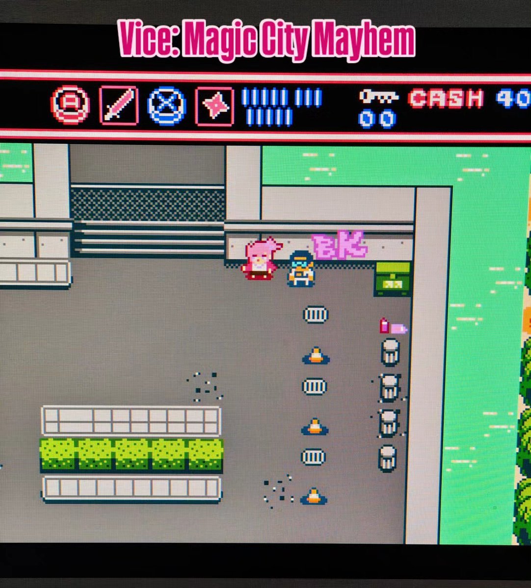 Sensasaur's tweet image. Orlando Retro Gamers! 🕹️ I&apos;ll be at Free Play Florida this weekend with @JurassicSunset 🦖 Come by our booth, say hi and play our latest game demo for Vice: Magic City Mayhem

👾 Historic game machines &amp;amp; indie at Free Play Florida

#retrogamers #retrogamingcommunity #indiegamedev