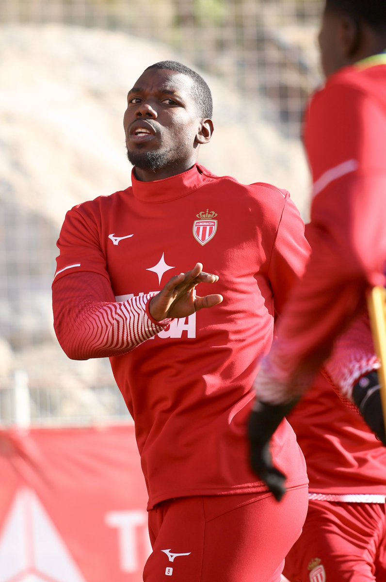 LukeEntwistle's tweet photo. 📸 Paul Pogba on the eve of a potential long-awaited return. After a 26-month hiatus, La Pioche could make his Monaco debut tomorrow against Rennes. The Frenchman is all smiles in this afternoon’s session in La Turbie. https://t.co/K1rbZRtNQV