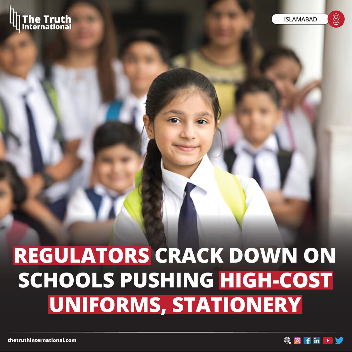 ttimagazine's tweet image. Regulators Crack Down on Schools Pushing High-Cost Uniforms, Stationery

FOR MORE INFO: thetruthinternational.com/regulators-cra…

#Regulators #CrackDown #Schools #Pushing #HighCost #Uniforms #Stationery #Islamabad #TTI