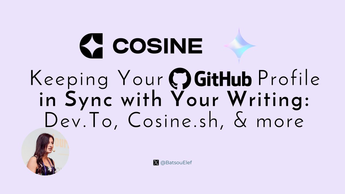BatsouElef's tweet image. How often do you update your GitHub README? 🤔
I bet you have new projects, articles, etc that aren&apos;t there yet! 

I wrote a small script that checks @ThePracticalDev + @CosineAI + other platforms and updates your README automatically, adding your latest articles.

Set it once →…