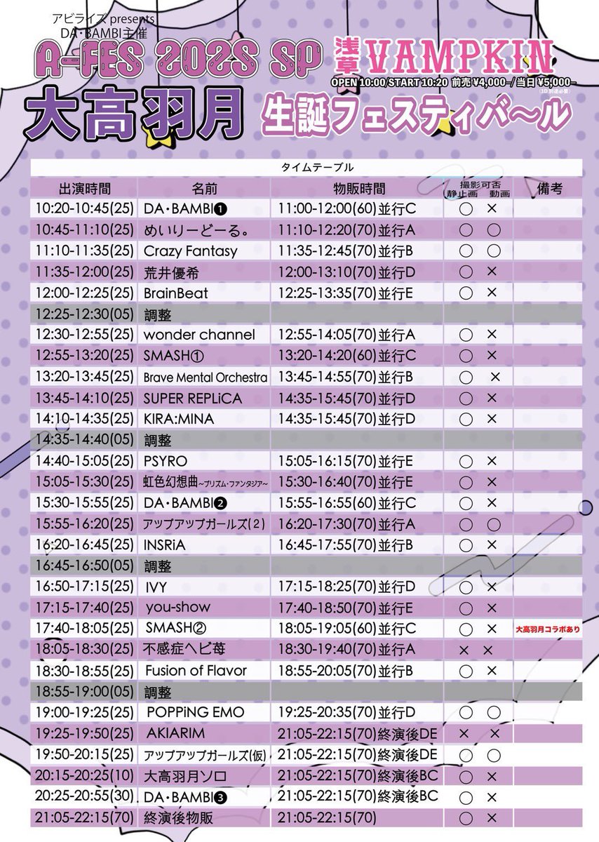 🐣明日の #スパレプライブ🐣 ご予約は明日の朝10:20まで⏰ A-FES 2025