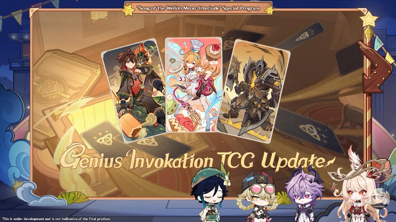 G8_Genshin's tweet image. Genius Invokation TCG will also have an update, with new character cards for Gaming and Escoffier~

#GenshinImpact #SpecialProgram #LunaIII #Livestream #Game8