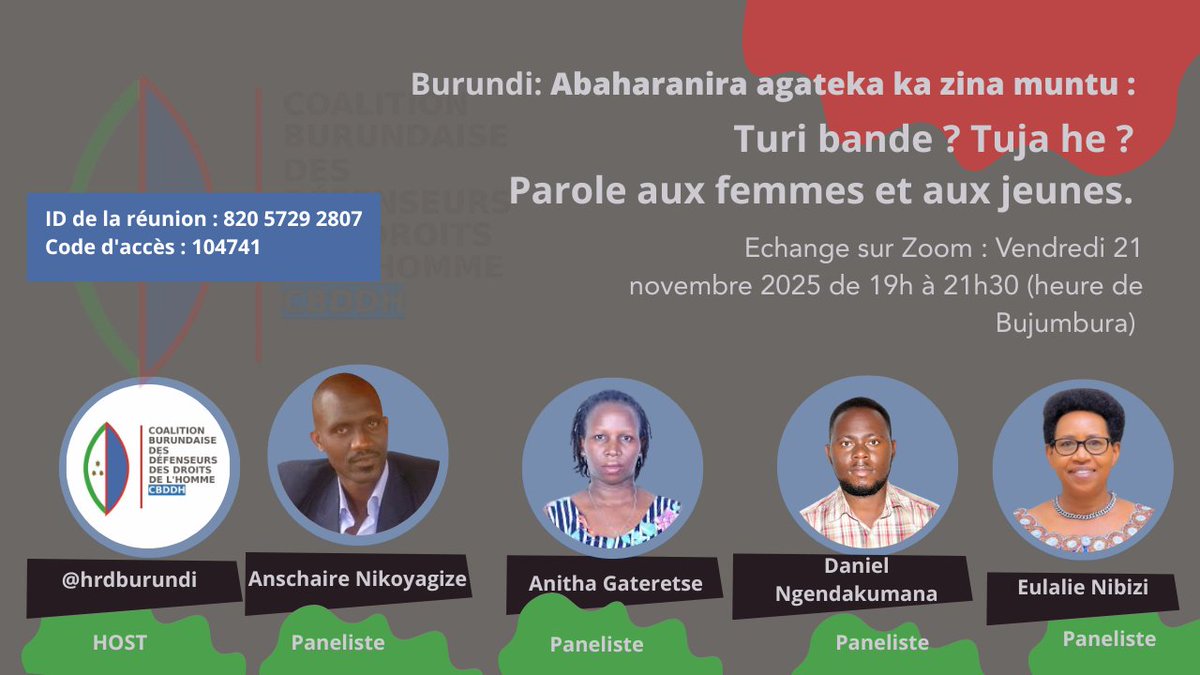 L'Impact Generation Centre salue l'excellente initiative du CBDDH !
​Un grand pas pour l'inclusion des jeunes défenseurs et la formation d'une nouvelle génération engagée dans la protection des droits humains.
​#JeunesseEngagée #DroitsHumains #ImpactGeneration
<a href="/DefendDefenders/">DefendDefenders</a>