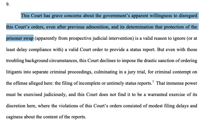 The White House yesterday: How dare Democrats suggest Trump might give an illegal order.

Trump-appointed judge, the same day: "This Court has grave concerns about the government’s apparent willingness to disregard this Court’s orders, even after previous admonition ..."