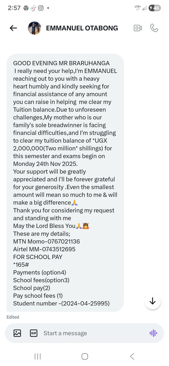 Sudhirntv's tweet image. Here is a student from KIU asking for your assistance. Please share 🙏
