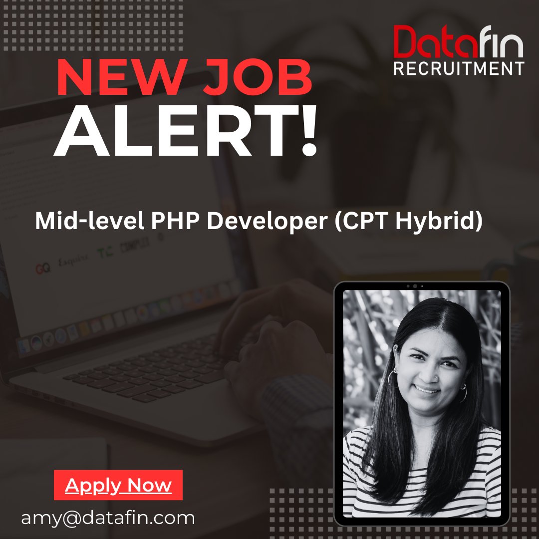 DatafinSA's tweet image. THE coding talents of a Mid-level PHP Developer with creative problem-solving ability is wanted to join the team of a cutting-edge FinTech company. 

Apply here - datafin.com/job/mid-level-…

#midlevelphpdeveloper #datafinrecruitment