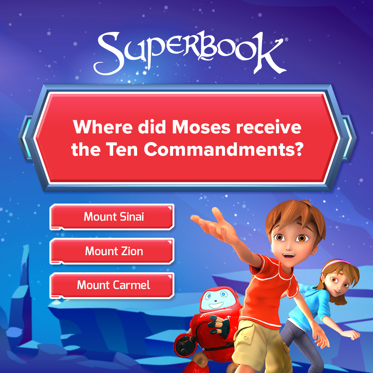SuperbookTV's tweet image. How much do you know about the story of Jesus' when He was tested in the Wilderness? 🤔

Drop your answers for today's #WhichStatementIsFalse game!❓🥳👇🏻

#GameTime #GamesForKids #SuperbookGames #FunGames
.
.
.
.
.
SUPERBOOK
Bringing Bible Stories and Jesus' love to kids
