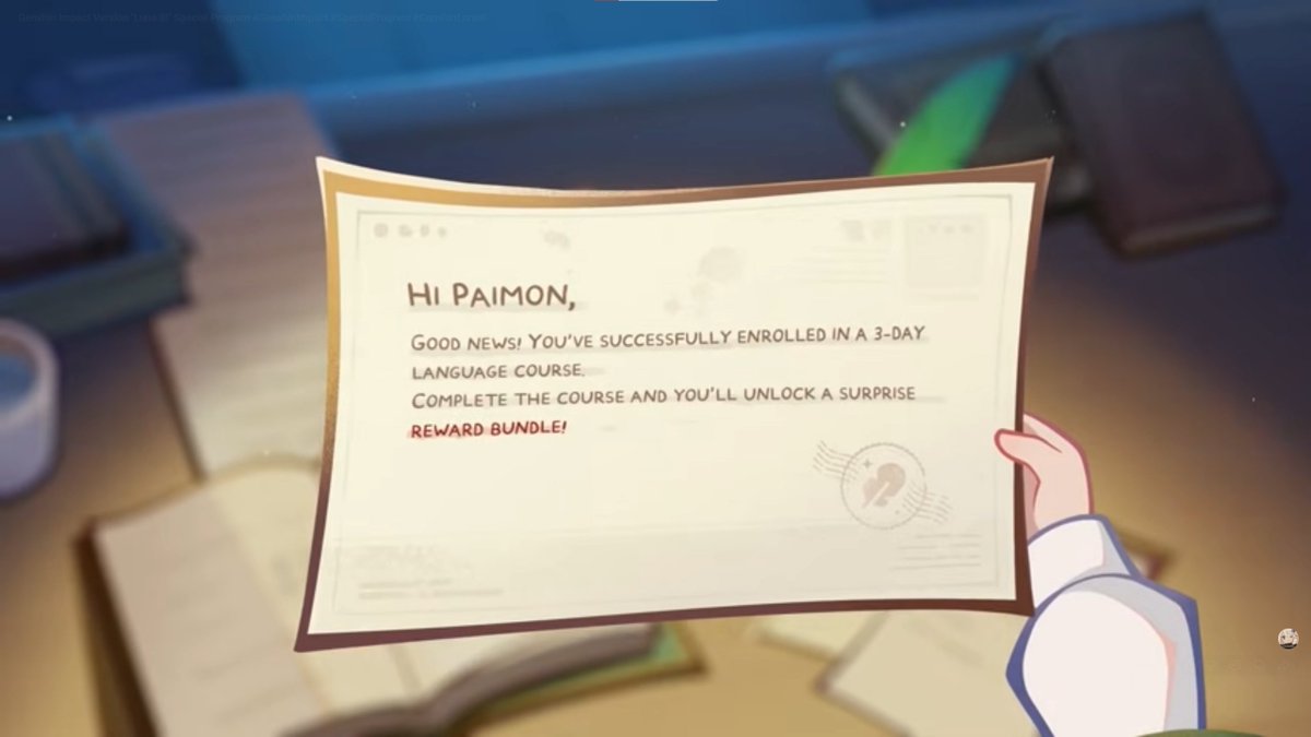 southredfield's tweet image. is that a duolingo collab....? #GenshinImpact #SpecialProgram #GenshinLunaIII