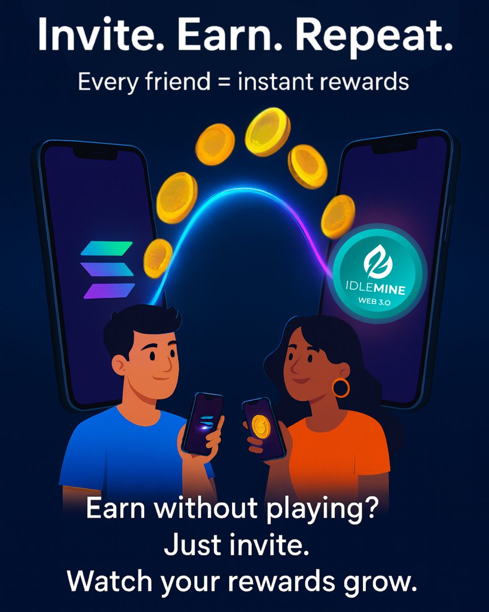 stringidlemine's tweet image. ✨ Invite. Earn. Repeat.
Every friend = instant rewards. 📲💰

Want to earn without even playing?
Just share your link, bring your friends, and watch your Solana rewards grow effortlessly. ⚡️
👉 play.google.com/store/apps/det…

#IdleMine #ReferAndEarn #CryptoRewards #PlayAndEarn #Solana