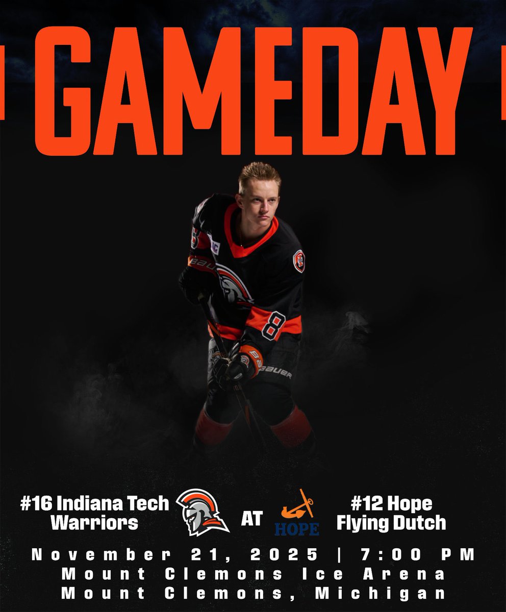 Let’s go Warriors! #5 <a href="/ITechWWrestling/">Indiana Tech Women’s Wrestling</a> is here at home against Siena Heights at 6pm inside at Warrior Park, #14 <a href="/INTechWHockey/">Indiana Tech Women's Ice Hockey</a> hosts #5 Maryville at 7pm at the PSM Icehouse and #16 <a href="/INTech_Hockey/">Indiana Tech Hockey</a> is on the road to play #12 Hope in Mount Clemons, Michigan at 7pm #GoWarriors #WinIT