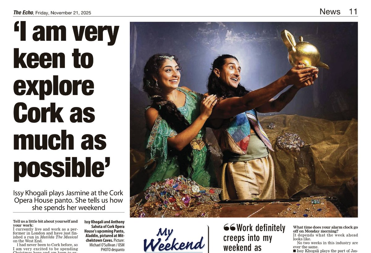 Cork Opera House's upcoming Panto, Aladdin, pictured at The Mitchelstown Cave. Aladdin opens at Cork Opera House on Wednesday Nov 26 &amp; runs until Sunday Jan 18, 2026. Tickets on sale from corkoperahouse.ie #OSMPHOTO #Cork #CorkPhotographers #MitchelstownCave #Aladdin