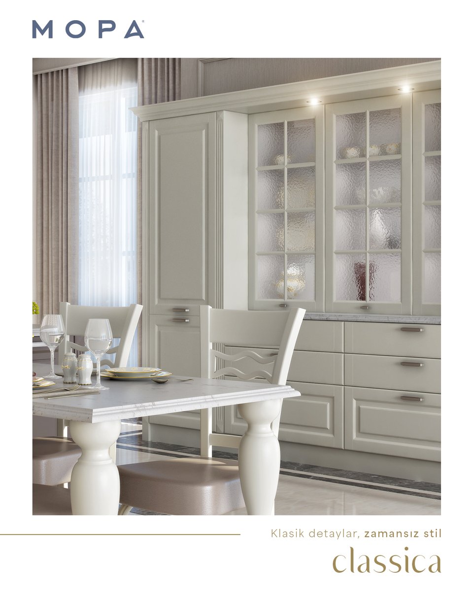 Mopa’nın zengin country koleksiyonunun öne çıkan modeli olan Classica, tarzındaki klasik detaylarla zamansız bir duruş sergiler.

#Mopa #MopaMutfak