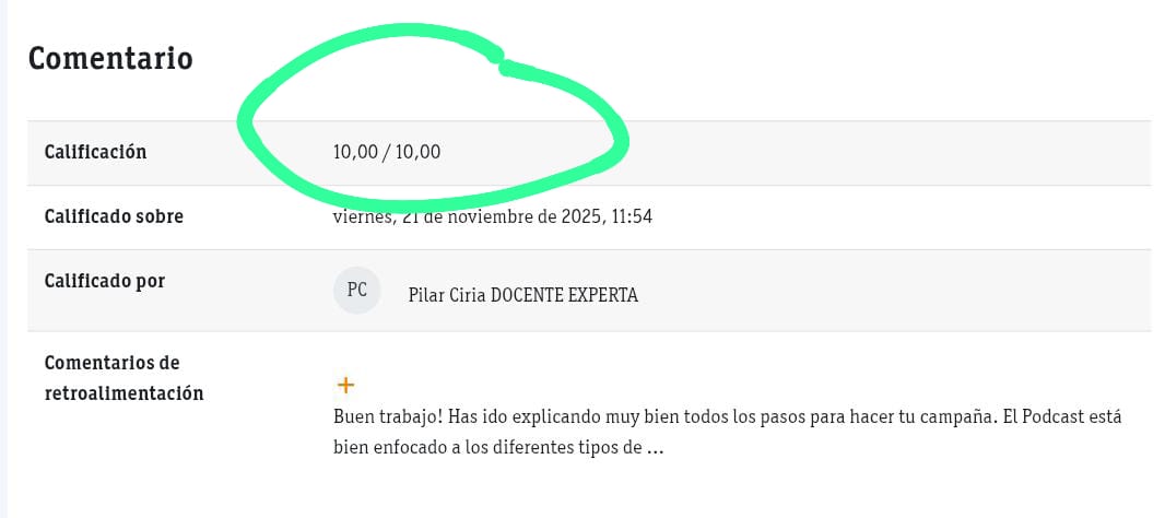 Pues no pinta nada mal el curso de IA en audiovisuales de RTVE INSTITUTO.

Primer desafío: 9,60/10
Segundo desafío: 10/10.

Desde septiembre de 2024, llevo 3 títulos, el 4º no pinta mal y ya estoy matriculada para el 5º.

😎😎 Orgullosa de mi... Ostia.