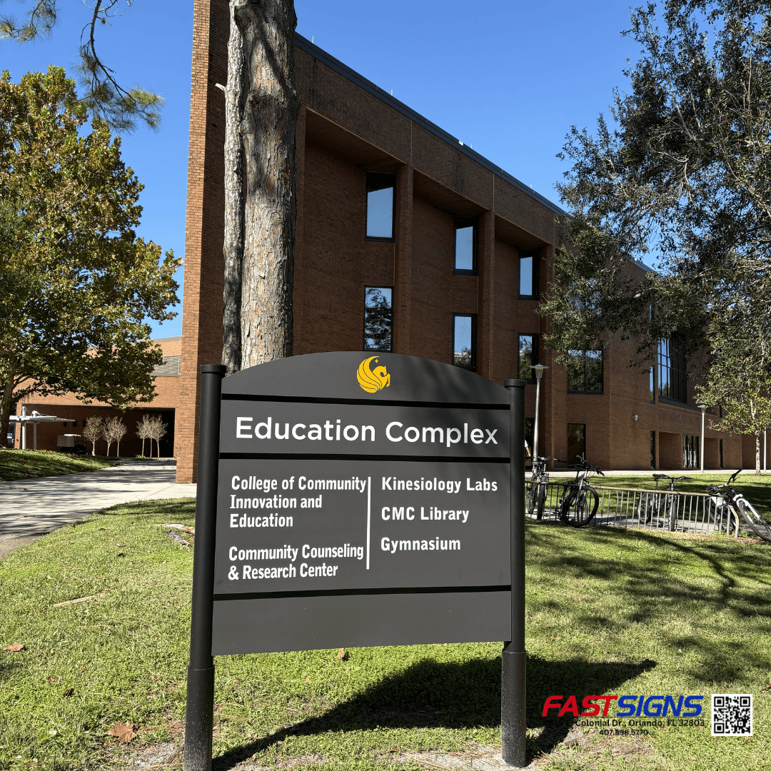 FastsignsOrland's tweet image. 3 of 66 of our beautiful monument signs placed throughout the University of Central Florida main campus. ⚔️✨

#FASTSIGNSOrlandoCentral #UCF #gkco #makeyourstatement