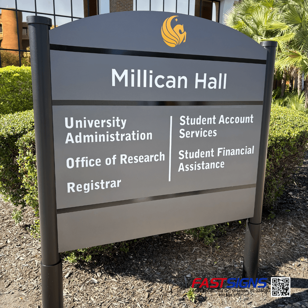 FastsignsOrland's tweet image. 3 of 66 of our beautiful monument signs placed throughout the University of Central Florida main campus. ⚔️✨

#FASTSIGNSOrlandoCentral #UCF #gkco #makeyourstatement