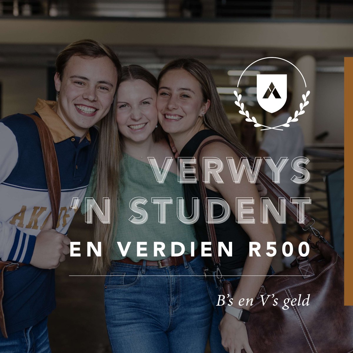 Ken jy iemand wat hul studiereis by Akademia wil begin? Verdien R500 deur ŉ voornemende student aan te moedig om hul studie by Akademia in 2026 te begin. Lees meer hier: akademia.ac.za/student-werf-s… 

B’s en V’s geld.

#MyAkademia #Fonties #StudentWerfStudent