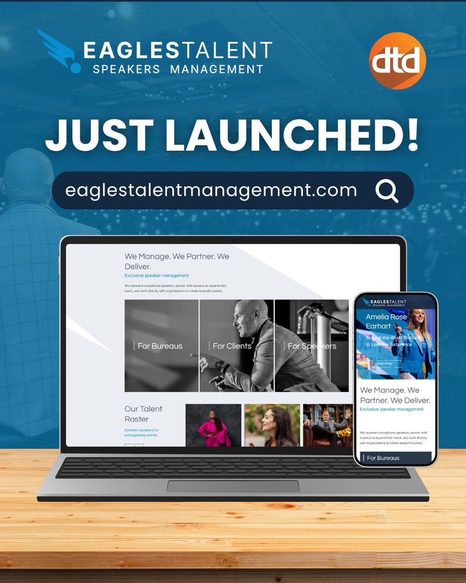 DavidTDesign's tweet image. We are proud to unveil our latest project for Eagles Talent Speakers Management! 

Thank you to the Eagles Talent team for the amazing collaboration – we loved bringing this to life! 

Check it out: hubs.la/Q03V1Ch00