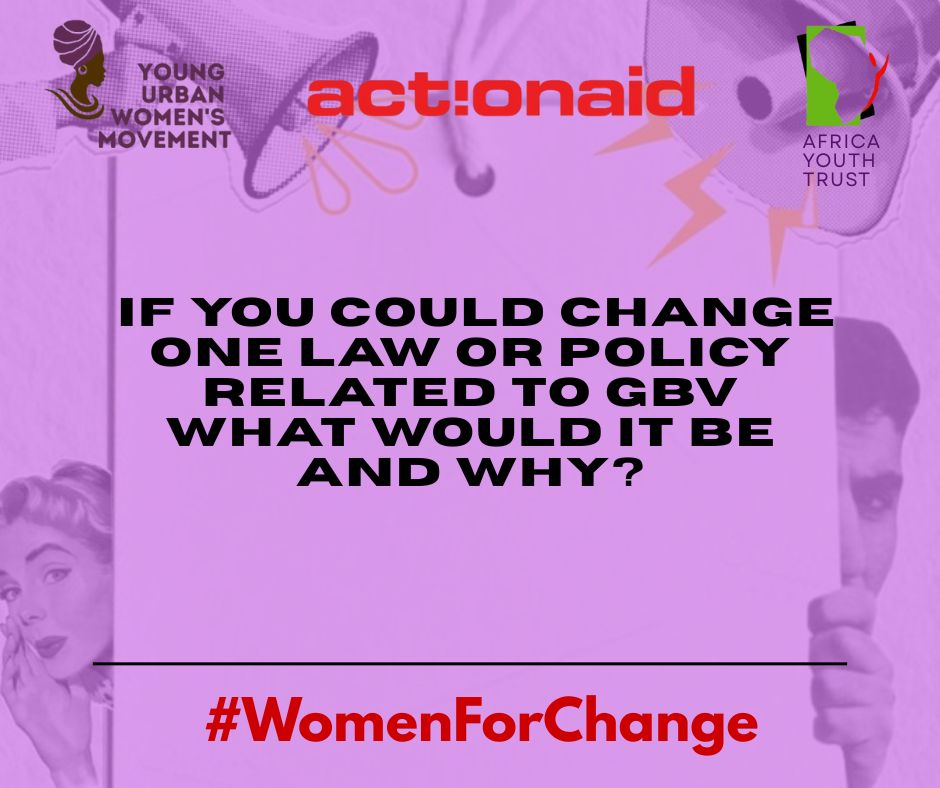 #WomenForChange
Laws and Policies
<a href="/ayt_org/">Africa Youth Trust</a> <a href="/amwaafrika/">Akina Mama wa Afrika</a> <a href="/ActionAid_Kenya/">ActionAid Kenya</a> <a href="/JudiA9/">Judy Oduor</a> <a href="/LadiesNawiri/">Nawiri Ladies Organization</a> <a href="/NawiCollective/">Nawi Collective</a>