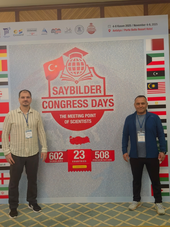 bartinsbf's tweet photo. Beden Eğitimi ve Spor Bölümü öğretim üyemiz Dr. Öğr. Üyesi Murat Çelebi ve Antrenörlük Eğitimi öğretim üyemiz Doç. Dr. Ender Eyuboğlu 4-9 Kasım 2025 tarihleri arasında Antalya Porto Bello Resort Hotel'de düzenlenen 2025 uluslararası Saybilder kongresine katıldı. https://t.co/12j9UPu8XO