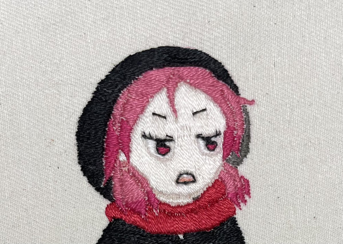 kero61977425's tweet image. 『めんどくせーから一発撃つわ』  
 #ケムリクサ #irodori刺繍班 #キャラ刺繍
 #ケムリクサ手芸班